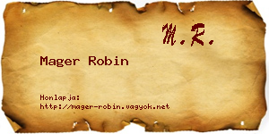 Mager Robin névjegykártya